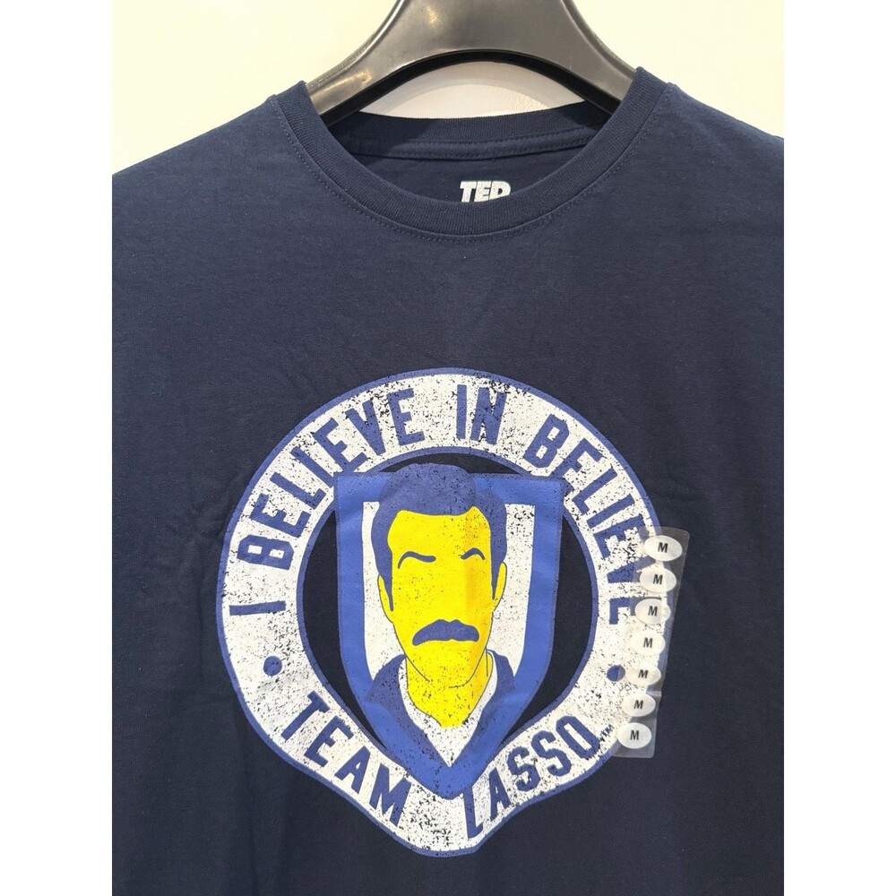 NEW Ted Lasso "I Believe in Believe" Graphic T-Shirt - Navy Blue - Size Medium - Picture 3 of 11